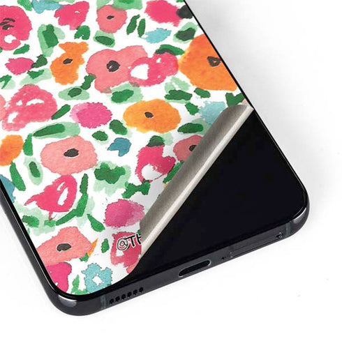Bouffants and Broken Hearts Watercolor Floral Galaxy S22 Plus Skin